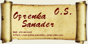 Ozrenka Sanader vizit kartica